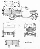 Opel Blitz Blueprint sketch template