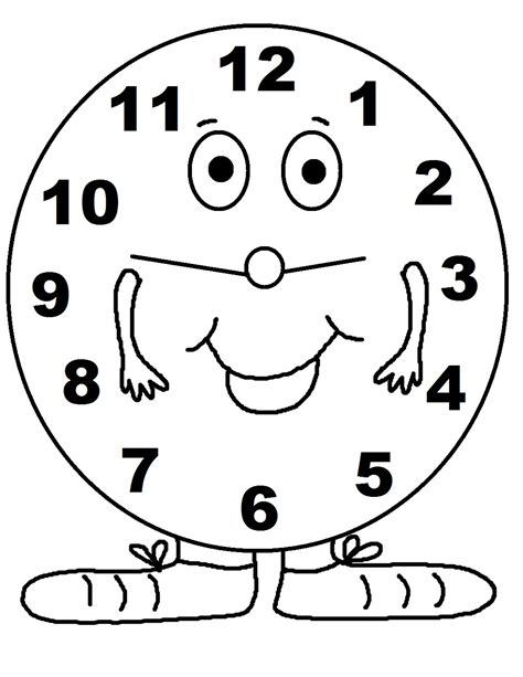 printable clock coloring pages  kids