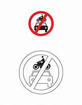 Sign Traffic Coloring Prohibited Motor Vehicles Pages Signs Car Clipart Cliparts Kids Road Train Bestcoloringpages Light Library Choose Board sketch template