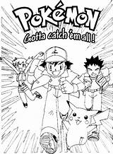Pokemon Ash Coloring Colouring Pages Popular sketch template