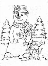 Snowmen Printable Colouring sketch template