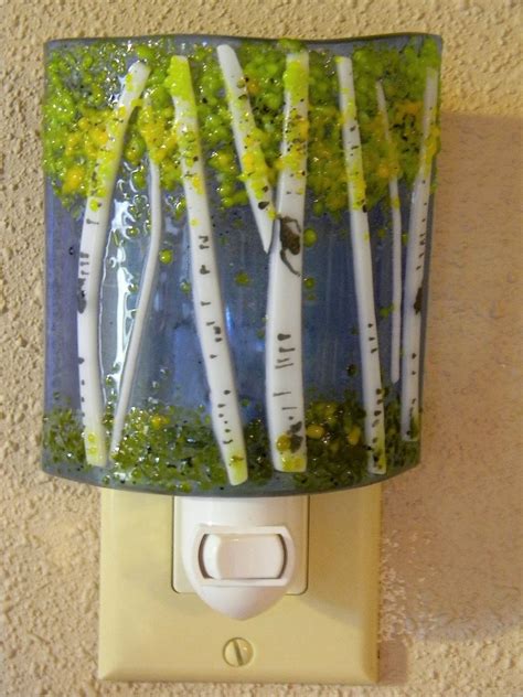 buy hand crafted aspen fused glass night light made to order from