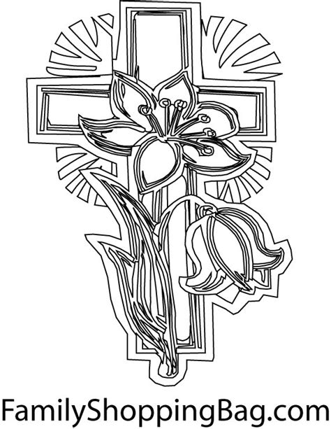 interactive magazine easter cross coloring pages cross  lilies