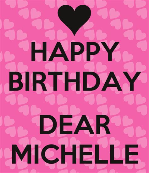 happy birthday dear michelle poster fh  calm  matic