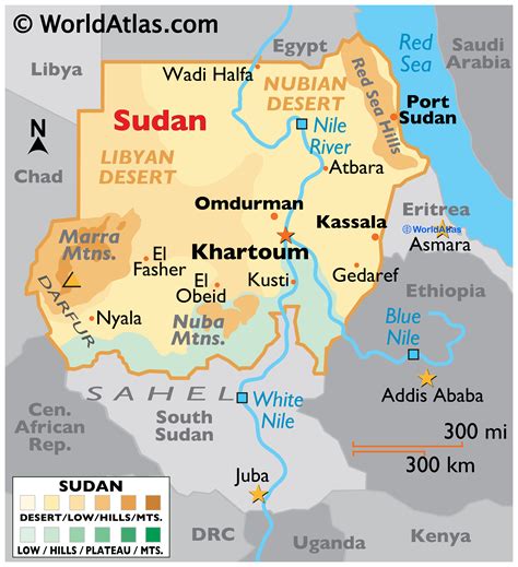 Sudan Large Color Map