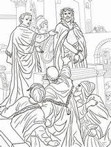 Pilate Bible Pontius Asks sketch template