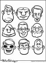 Coloring Face Pages Funny Silly Faces Foghorn Leghorn Color Getcolorings Print Two sketch template