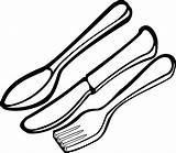 Silverware Clipart Spoon Fork Clip Forks Illustration Plate Food Cliparts Spoons Use Library Flatware Utensils Stock Border Spagetti Knife Codes sketch template