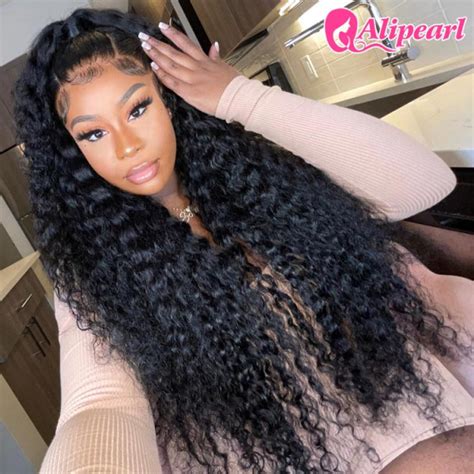 Deep Wave Wig Curly Human Hair Lace Front Wig Alipearl Hair