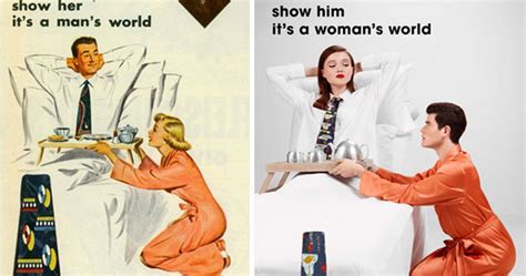 artist gives vintage ads a feminist makeover by swapping gender roles huffpost india