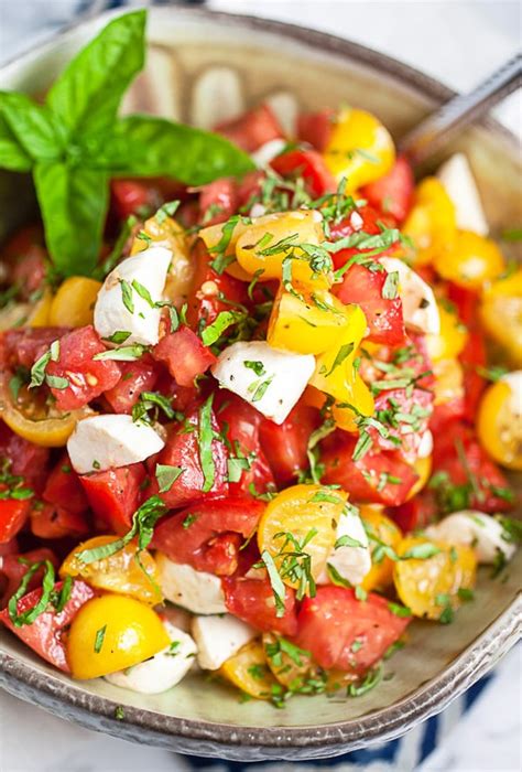 marinated tomato salad  mozzarella  rustic foodie