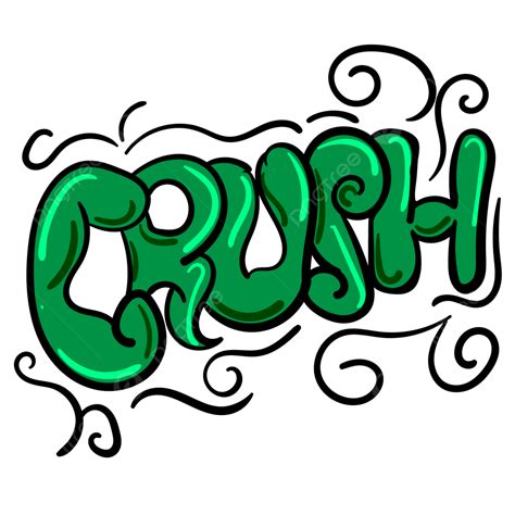 crush typing text  green color crush text green png  vector