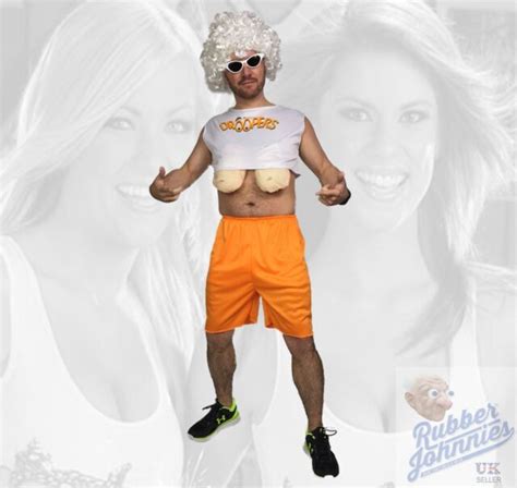 adult droopers costume funny hooters naughty girl waitress fancy dress