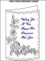 Coloring Card Pages Greeting Christmas Cards Printable Year Template Sympathy Kids Color Print Wishing Through Pdf Open  Templates Library sketch template