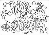 Coloring Graffiti Pages Adults Teens Sweet Life sketch template
