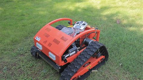 Rubber Crawler Robot Gasoline Self Propelled Garden Rc Lawn Mower For