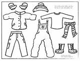 Clothes Winter Printable Dress Coloring Boy Pages Doll Template Paper Cut Preschool Worksheet Kids Clothing Activities Activity Worksheets Boys Pattern sketch template