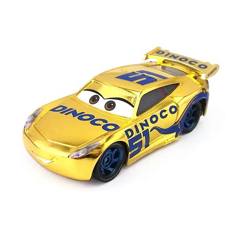 disney pixar cars gold dinoco cruz ramirez  diecast metal alloy toy