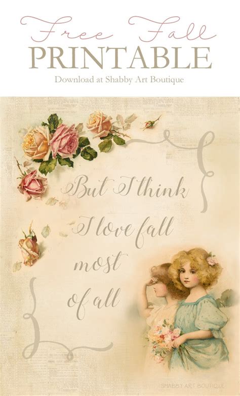 vintage fall printable   shabby art boutique