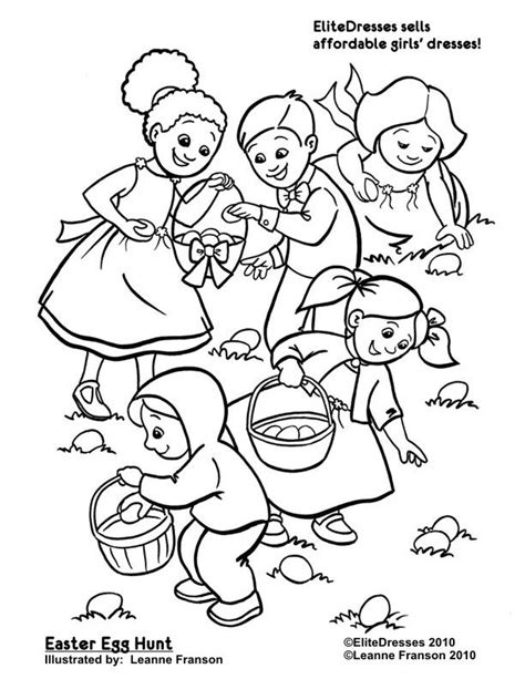 easter egg hunt coloring pages tedy printable activities