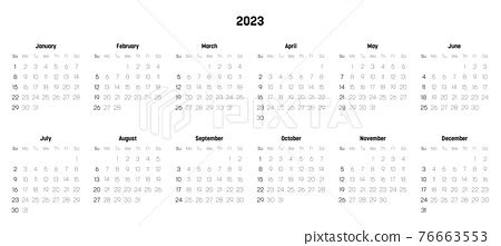 monthly calendar annual  year  stock illustration  pixta
