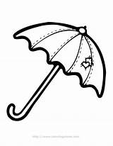 Umbrella Printable Coloring Clipart Colouring Pages Kids Popular Library sketch template