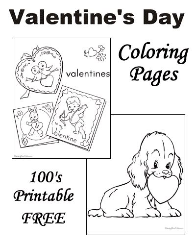 coloring pages  st valentines day print color craft