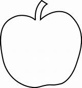 Apple Template Shaped Shape Small Cut Templates Clipart sketch template