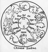 Chinese Coloring Zodiac Pages sketch template