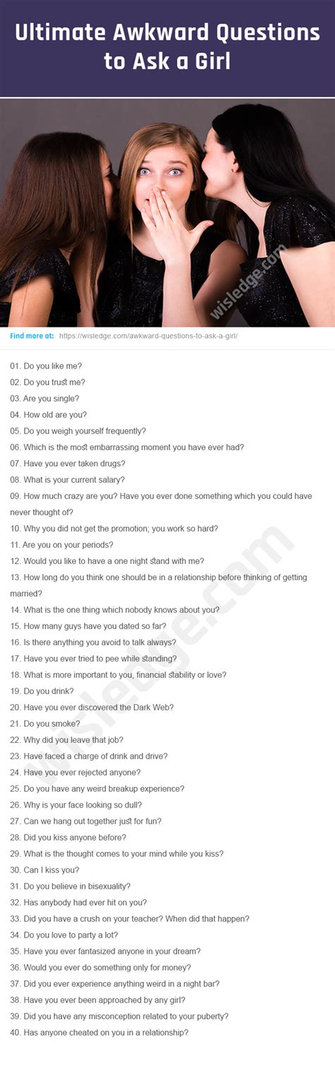 100 awkward questions to ask a girl wisledge