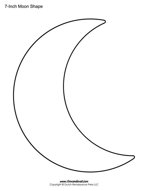 blank moon templates printable moon shapes moon outline