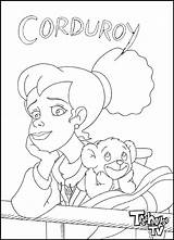Corduroy Coloring Treehouse Bear sketch template