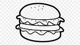 Hamburger Junk Cheeseburger Fries sketch template