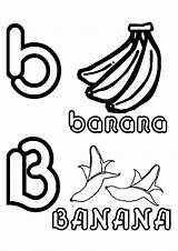 Banana Coloring Pages Fruit Printable Bananas Tree Kids Letter Lowercase Fruits Color Cases Both Preschoolers Print Top Parentune Uppercase Worksheets sketch template