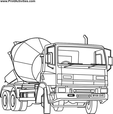 cement truck printable coloring pages kids colouring pages