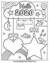 Year Coloring Happy Pages Colouring Printable Comments sketch template