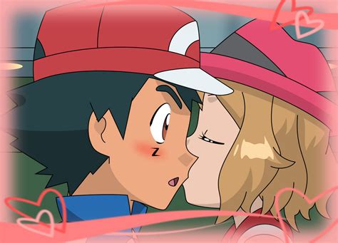 Serena Kisses Ash By Mlp Trailgrazer On Deviantart