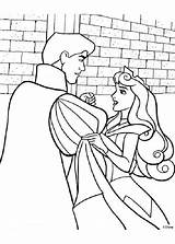 Coloring Sleeping Beauty Pages Princess Disney Popular sketch template