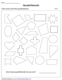 identifying quadrilaterals worksheets