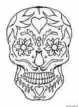 Skull Sugar Printable Coloring Pages sketch template