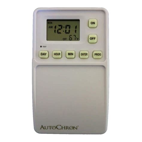 autochron wireless programmable wall switch timer white   home depot