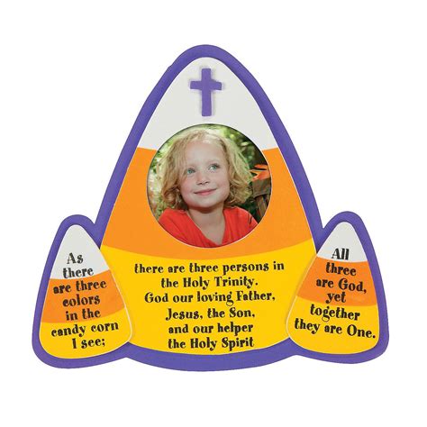 candy corn trinity picture frame magnet craft kit orientaltradingcom