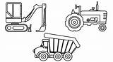 Truck Color Coloring Pages Kids Dump Excavator Farm Cars Small sketch template