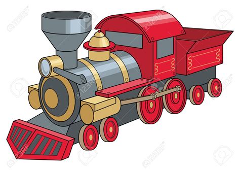 Steam Engine Cartoon Images ~ Train Locomotive Clipart Engine Steam Red
