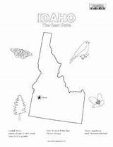 Idaho Coloring Kids State Fun Facts States United Pages Choose Board sketch template