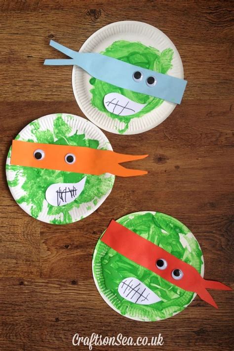 teenage mutant ninja turtles paper plate craft paper plate crafts