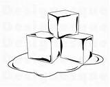Melting Cubes Silhouette Ghiaccio Scioglimento Coloring Sketch Clipartmag sketch template