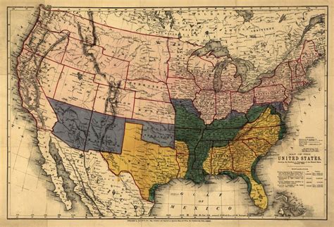 american civil war states map