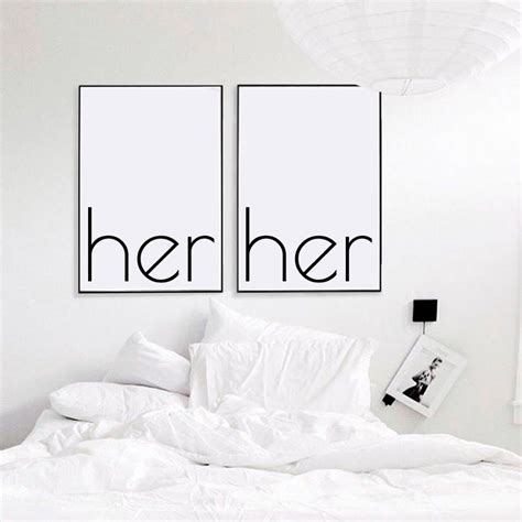Her And Her Sign Lesbian Home Decor Lesbian Wall Art Etsy