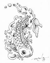 Koi Coloring Pages Tattoo Dragon Japanese Fish Printable Drawing Tattoos Flash Colouring Print Pez Beautiful Tumblr Color Adult Adults Biscuits sketch template